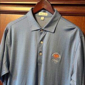 Like New Peter Millar The Ocean Course Kiawah Island Blue Designed Golf Polo!